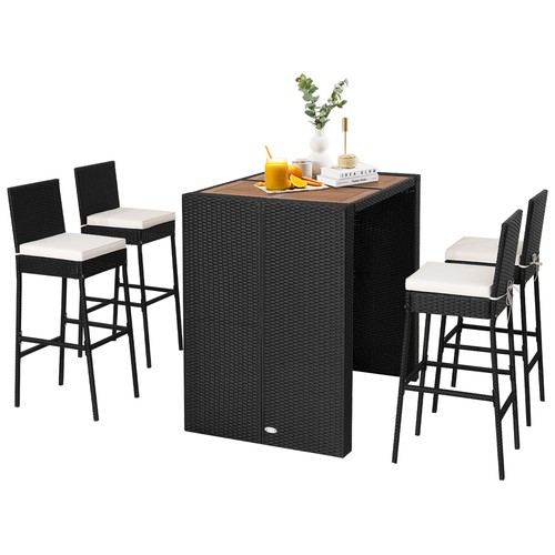 Piece patio wicker bar - 5-piece,