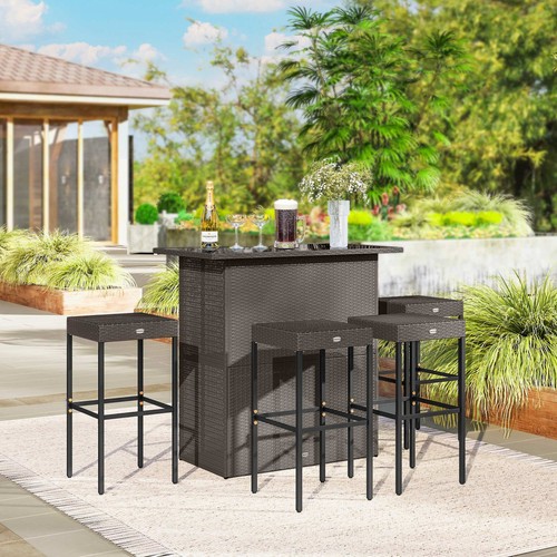 Outsunny wicker outdoor - outdoor, bar