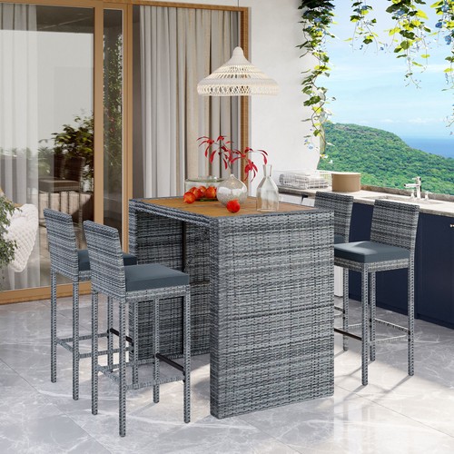 Gray wicker patio - wicker, 5