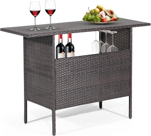 Outdoor wicker bar table - outdoor,