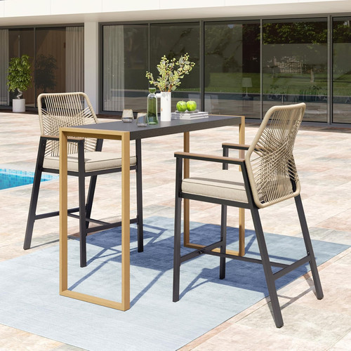 Piece outdoor bar set wicker - piece,