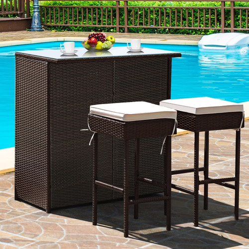 New pcs patio rattan - pcs, wicker