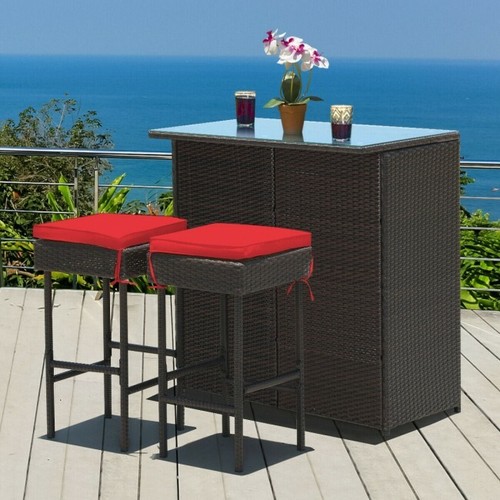 3pcs patio rattan wicker - rattan,