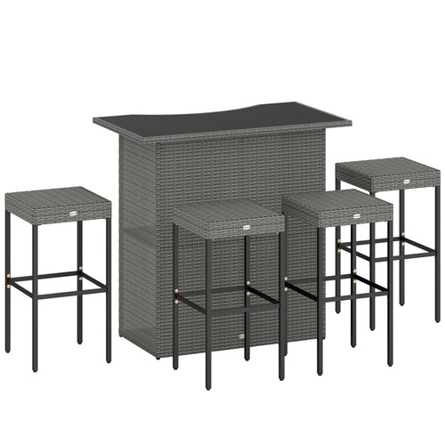 Wicker outdoor bar set high - outdoor,