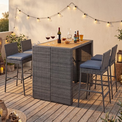 Piece patio wicker - pe, bar